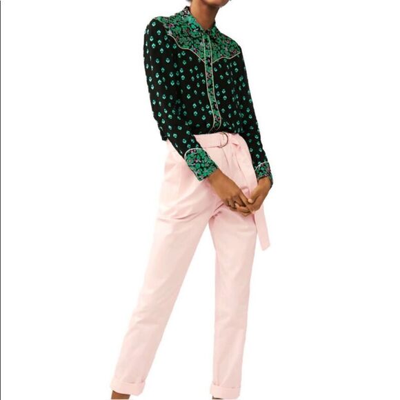 NWT Maje Pale Pink Jeans Sz XS - Picture 1 of 9